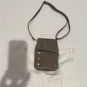 Hammitt VIP Mobile crossbody in pewter leather NWT
